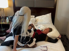 Américain, Anal, Couple, Talons, Lingerie, Transsexuelle