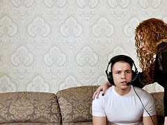 MATURE4K. Bitch just cant wait and makes gamer put away gamepad to nail her