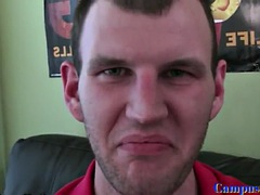 College redhead doggystyled after group oral