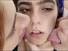 3 hot babes in a wet kiss