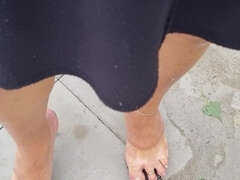 Peeing on My Feet Then Sliding My New Heels on