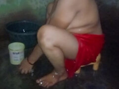 Tamil beauty girl bathing change dress