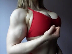 Hot Little Muscle Milf Flexing - Mature