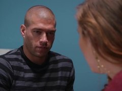 Brunett, Par, Klänning, Flickvän, Klackar, Naturliga tuttar, Strumpbyxor, Fitta