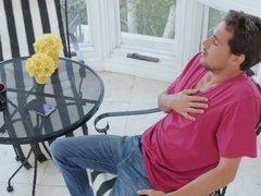 Bad, Blondine, Hundestellung, Aufs gesicht abspritzen, Hd, Milf, Mutti, Reiten