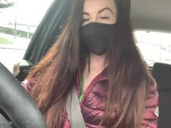 Britské, Brunetka, Auto, Fetiš, Rukavice, Latex, Maska, Zvláštní