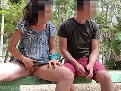 Pussy flash - A stranger caught me masturbating in the park and help me orgasm - MissCreamy