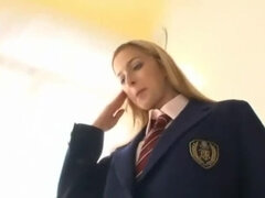 cosplay schoolgirl footjob