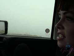 Plaża, Brunetka, Dziewczyna, Całować, Na wolnym powietrzu, Punkt widzenia, Cipka, Palenie