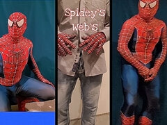 On the Set of Spidey's Web's Spiderman Big Cock and Cumshot
