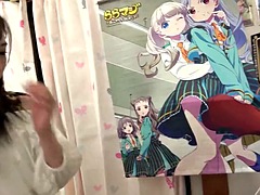A super cute JD who lives in the Nakano district and is an otaku has a great piss fuck at her house!