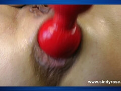 Sindyrose redball dildo anal fuck & anal prolapse