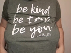 Amazing COMPILATION of my Wife's Big Natural Tits - boob play and nipple play