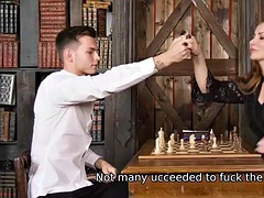 MATURE4K. The chess game ends for the mature and her young rival