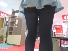 엉덩이, 밀프, 야외의, 공개적인, 보지, 업스커트, 젖은