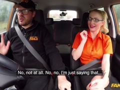 Fake Driving School (FakeHub): Exam failure leads to hot car sex