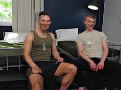 New Muscle Hunk Recruit Flip Fucks wt Jock Soldier - Liam Hunt, Mick Marlo - ActiveDuty