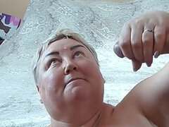 My beloved girlfriend jerks off my cock and gets cum in her mouth