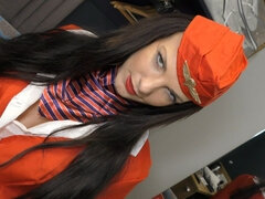 Posh British Air Hostess Take BBC Creampie