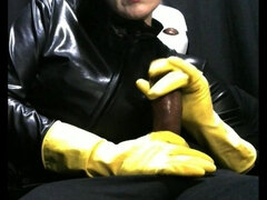 Yellow Rubber Gloves Wife Jerking Me