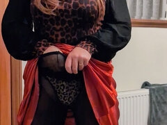 Satin Skirt and Tights