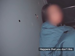 Busty Euro pulled in public before anal sex in a kinky couple