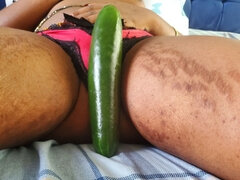 Biggest Cucumber in My Pussy Again