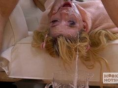 18, Tyłek, Blondynka, Sperma, Wytrysk, Skrajny, Hardcore, Ostro