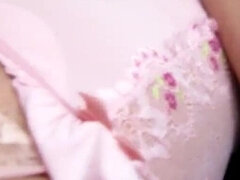 Stor pik, Kvindedreng, Lingerie, Onani, Lille kvinde, Solo, Strømper