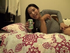 Pretty flat chested oriental huzzy gets fucked in amateur porn video