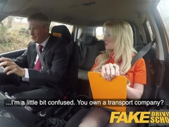 Fake Driving School Mature guy spunks over blonde bombshell Georgie lyall