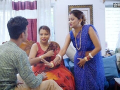 Desi Indian Husband Teaches You How to Satisfy Two Desi Wives at the Same Time ( Full Threesome Movie )