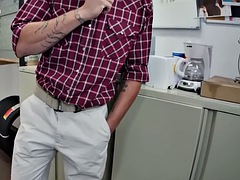 White gay smashed by a big black cock in the anal hole from behind