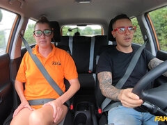 ブロンド, 車, 大学生, バック, なめる, アウトドア, オマンコ, ラフ