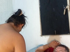 I Milk My Submissive Stepson, I Rub It on His Face, He Gets Excited and Fucks My Pussy Really Hard