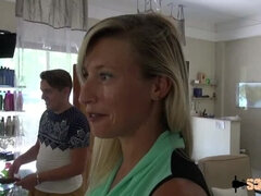 Leie, In den arsch, Blondine, Französisch, Milf, Dürr