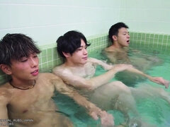 Friends Hard Cocks at the Sento Bath