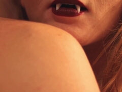 Vampire Role Play Sex. High Heels, Long Dress, Perfect Body