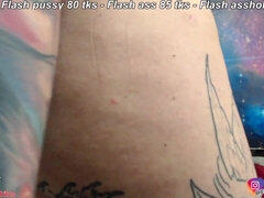 항문, 큰 엉덩이, 큰 가슴, 혼자, 문신, 젖가슴, 장난감들, 웹캠