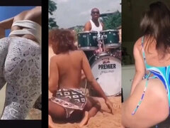 Zadek, Kotě, Blondýna, Brunetka, Latinské, Nahota, Pička, Kozičky