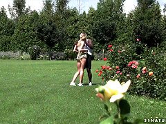 Ultra little empera enjoys big black cock anal