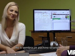 Nathaly Cherie's Euro casting couch: Teen coquette Nathaly Teges wants to drive car but gets tricked by her agent