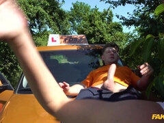 Amatør, Kukk suging, Bil, Europeisk, Runke, Slikking, Naturlige bryster, Utendørs