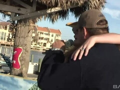 Awesome yellow-haired lady in private amateur XXX video out of the house