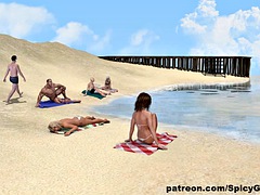 The Adventures of Willy D: Wife cheats on her husband with her neighbor on the beach  Ep28