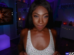 Anne Amari - Gorgeous Ebony Covered In Cum