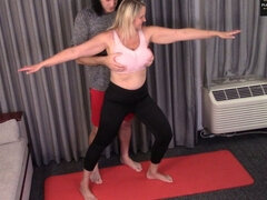Private Yoga Lesson with Pervy/arrogant Instructor Turns Orgasmic