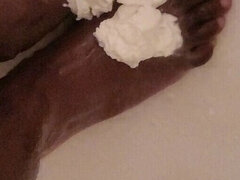 Whipped cream on my feet