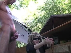 デカ尻, なめる, 熟年, 放尿, オマンコ, ストッキング