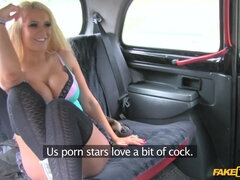 Horny Blonde PornStar Hops Into Cab And Agrees To A Fuck Fest In Backseat - reality taxi sex
